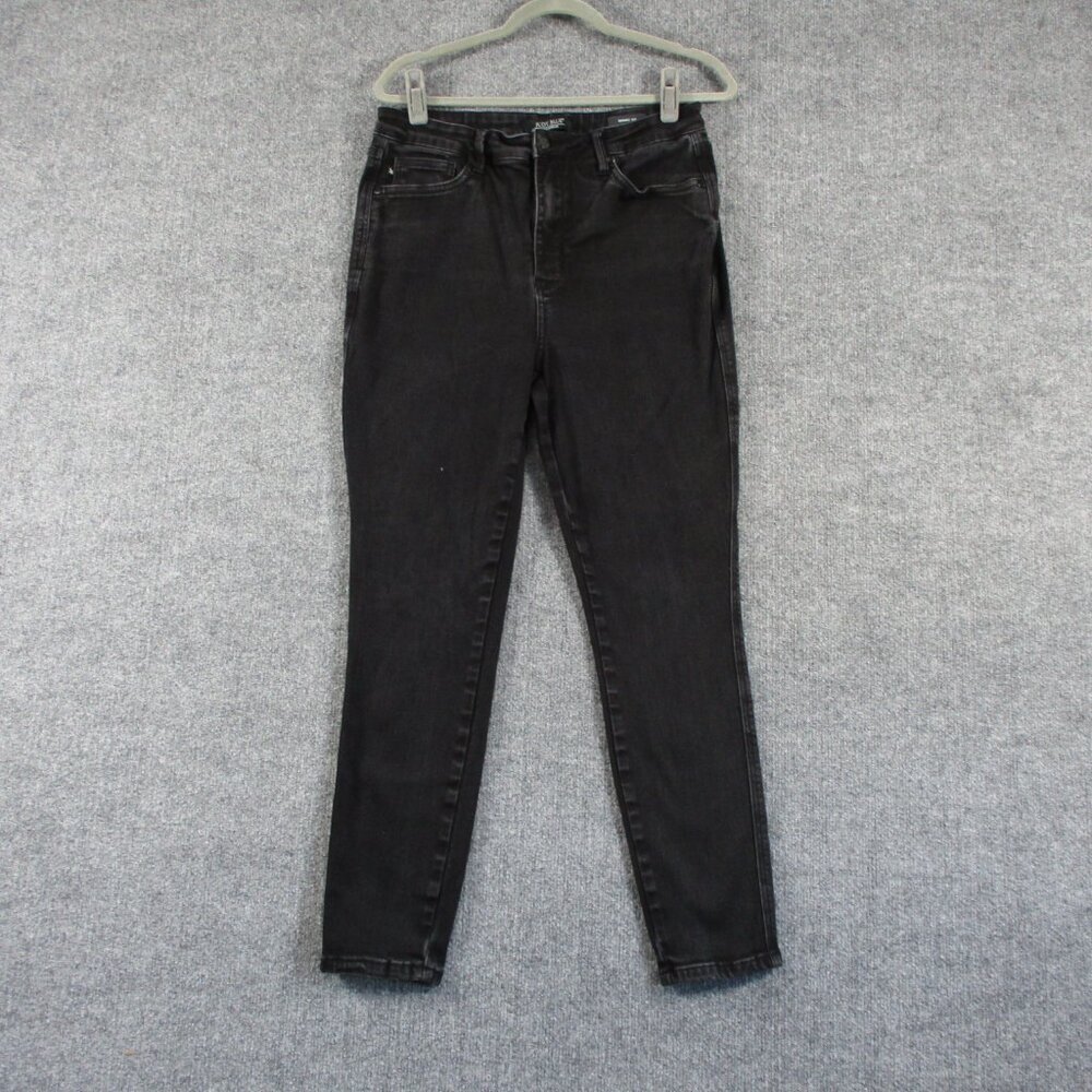 Judy Blue Jeans Women 32 Black High Rise Skinny Fit Stretch Denim Preppy 31x29